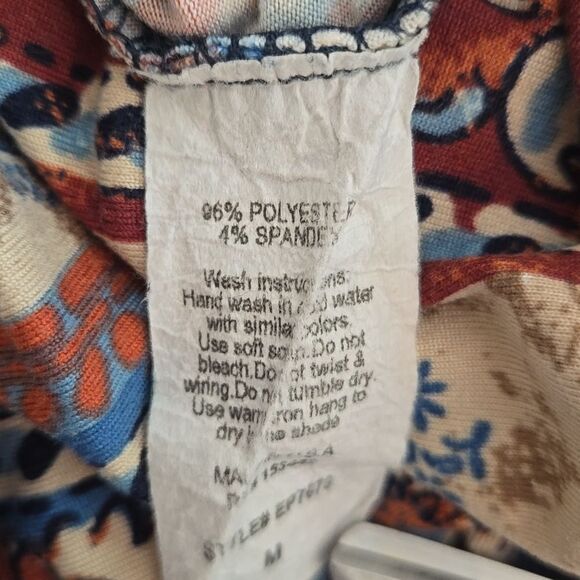 Windsor Floral Patterned Flare Boho Pants Long Length - Picture 5 of 5